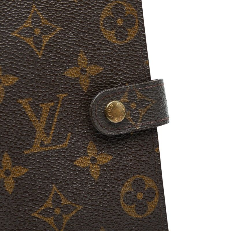 Louis Vuitton Monogram Agenda PM Brown PVC Leather Women's