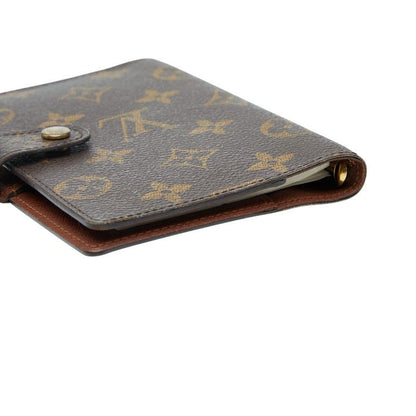 Louis Vuitton Monogram Agenda PM Brown PVC Leather Women's