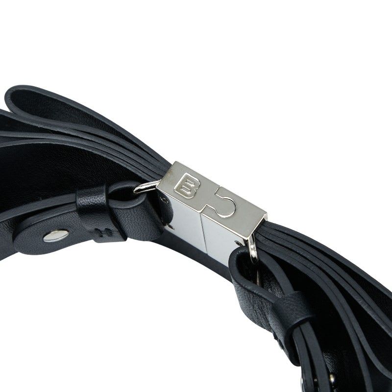 Balenciaga Ribbon Black Leather Men's