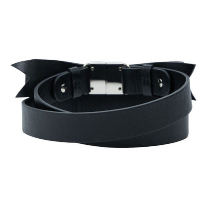 Balenciaga Ribbon Black Leather Men's