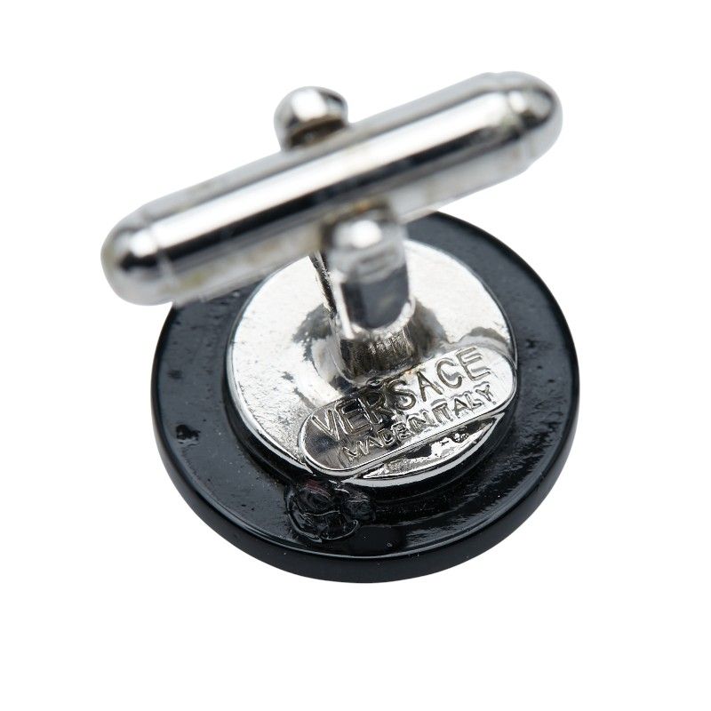 Versace Medusa Silver Black Metal Men's Versace