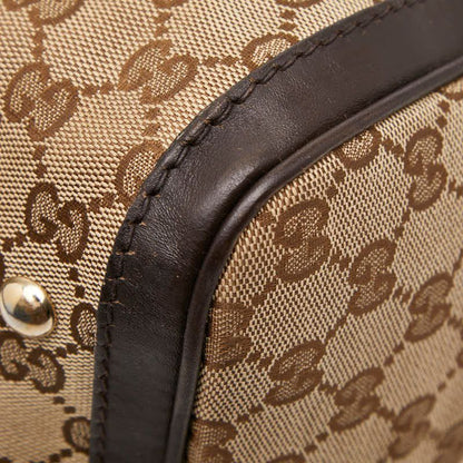 Gucci GG Canvas Sherry Line Mini Boston Bag Shoulder Bag 2WAY 247205 Beige