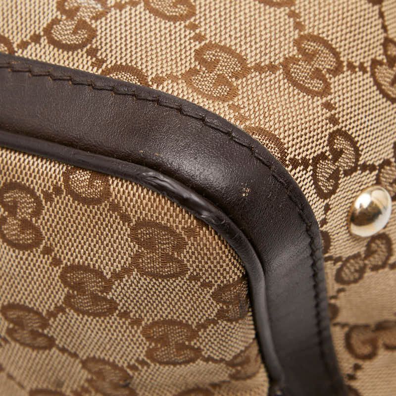 Gucci GG Canvas Sherry Line Mini Boston Bag Shoulder Bag 2WAY 247205 Beige