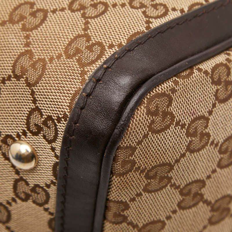 Gucci GG Canvas Sherry Line Mini Boston Bag Shoulder Bag 2WAY 247205 Beige