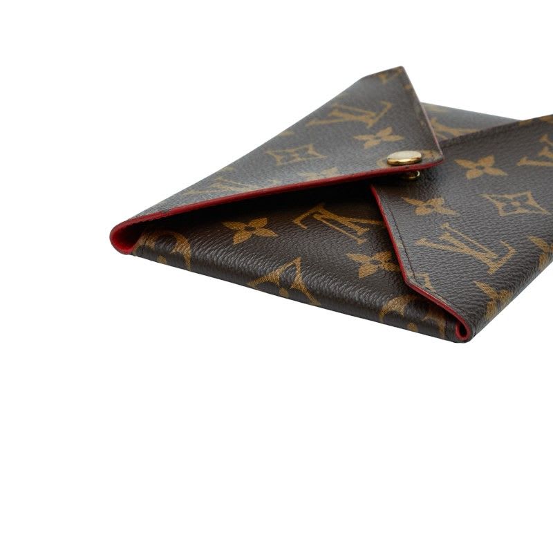 Louis Vuitton Monogram Pochette Kirigami Brown Red PVC