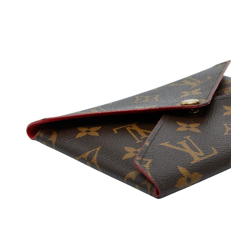 Louis Vuitton Monogram Pochette Kirigami Brown Red PVC