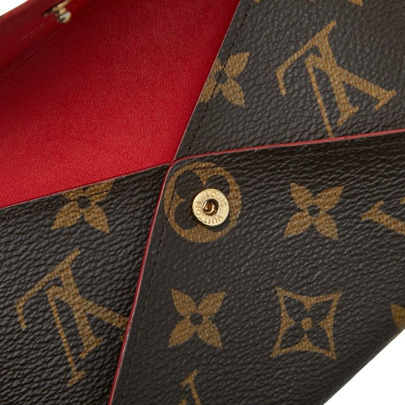 Louis Vuitton Monogram Pochette Kirigami Brown Red PVC