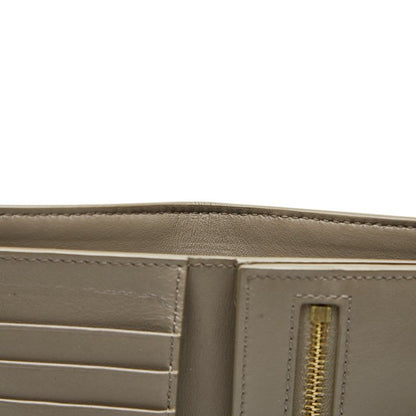 Celine Medium Strap Wallet Beige Blue Leather Women's