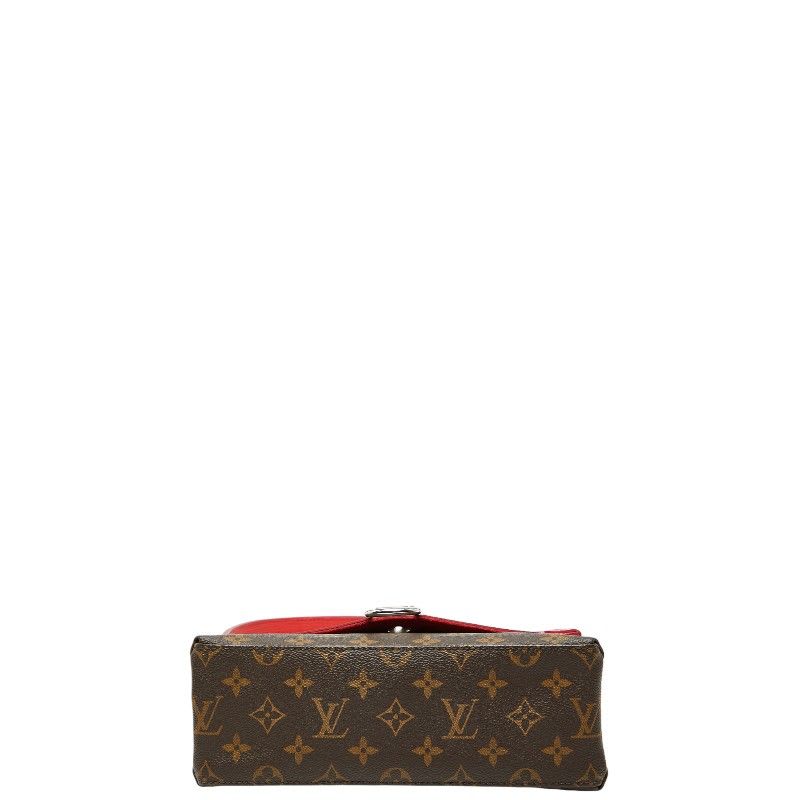 Louis Vuitton Monogram Epi Saint Michel Coquelicot Red Brown PVC Leather