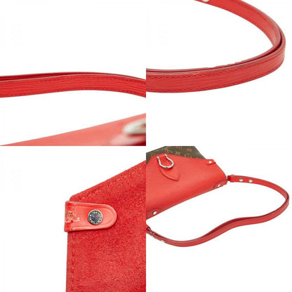 Louis Vuitton Monogram Epi Saint Michel Coquelicot Red Brown PVC Leather