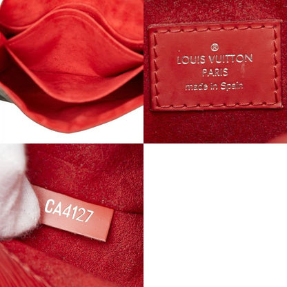Louis Vuitton Monogram Epi Saint Michel Coquelicot Red Brown PVC Leather