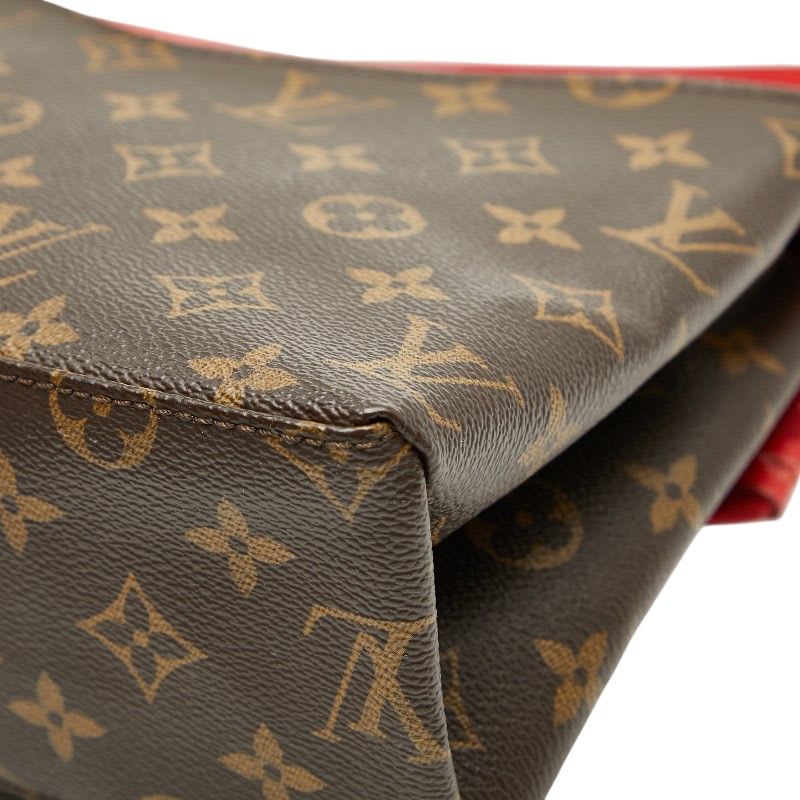 Louis Vuitton Monogram Epi Saint Michel Coquelicot Red Brown PVC Leather