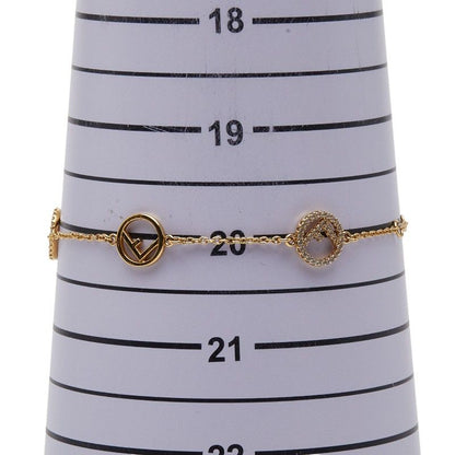 Fendi Fs Gold Plated Rhinestone Womens
