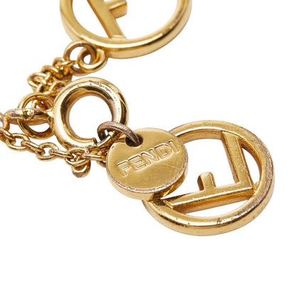 Fendi Fs Gold Plated Rhinestone Womens