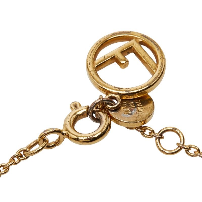 Fendi Fs Gold Plated Rhinestone Womens
