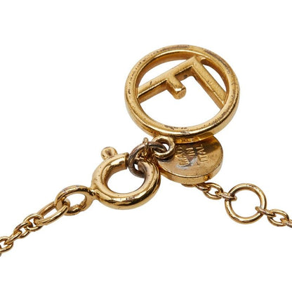 Fendi Fs Gold Plated Rhinestone Womens