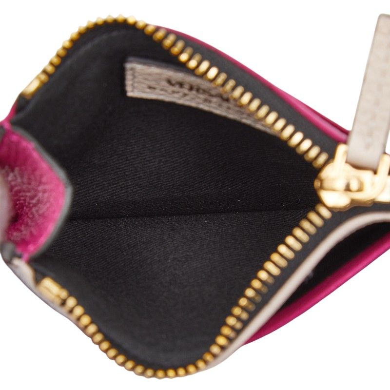 Versace Virtus Card Case Coin Case Pink Leather Ladies Versace