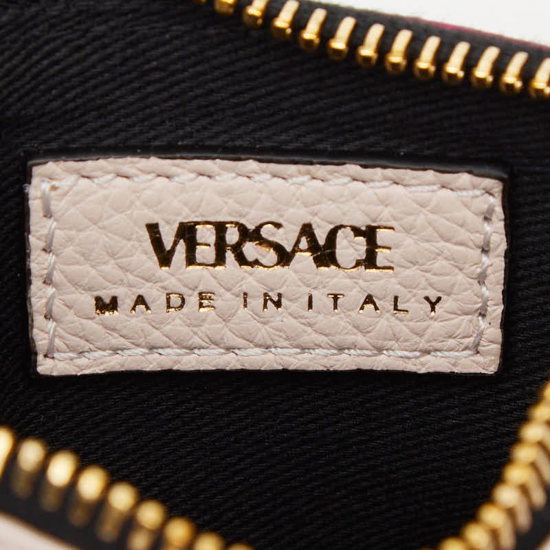 Versace Virtus Card Case Coin Case Pink Leather Ladies Versace