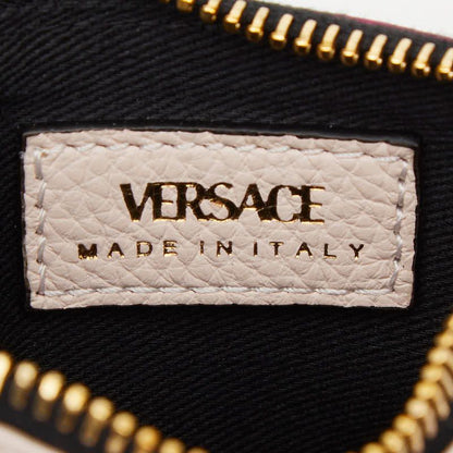 Versace Virtus Card Case Coin Case Pink Leather Ladies Versace