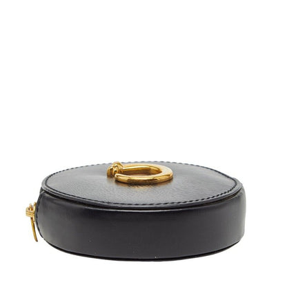 Cartier Panthere Round Black Gold Leather Ladies