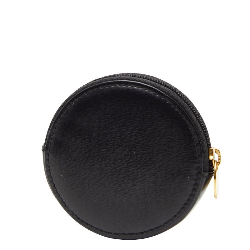 Cartier Panthere Round Black Gold Leather Ladies