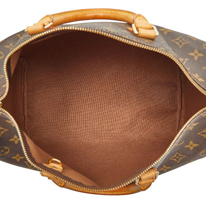 Louis Vuitton Monogram Speedy 35 Handbag Boston Bag M41107 Brown PVC Leather