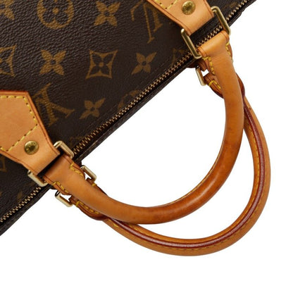 Louis Vuitton Monogram Speedy 35 Handbag Boston Bag M41107 Brown PVC Leather