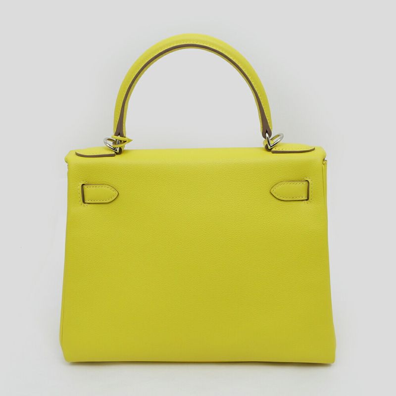 Hermes Kelly 28 Lime Silver-hardware Eva-color-d Engraved Internal