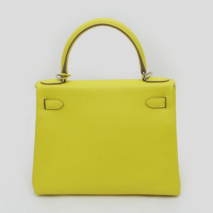 Hermes Kelly 28 Lime Silver-hardware Eva-color-d Engraved Internal