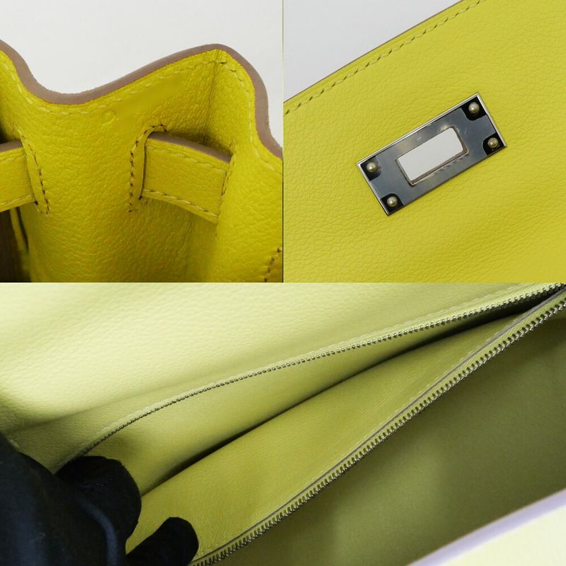 Hermes Kelly 28 Lime Silver-hardware Eva-color-d Engraved Internal