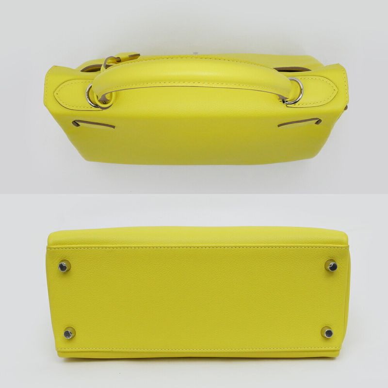 Hermes Kelly 28 Lime Silver-hardware Eva-color-d Engraved Internal