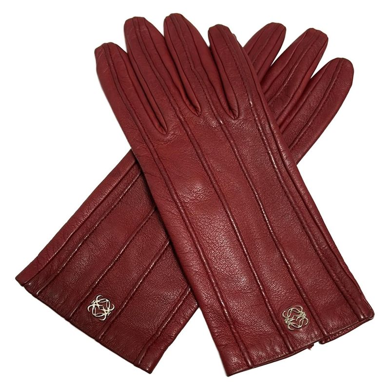 Loewe Women's Gloves - Red Leather