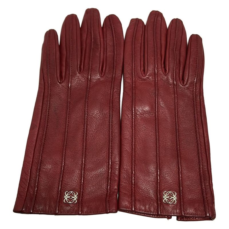 Loewe Women's Gloves - Red Leather