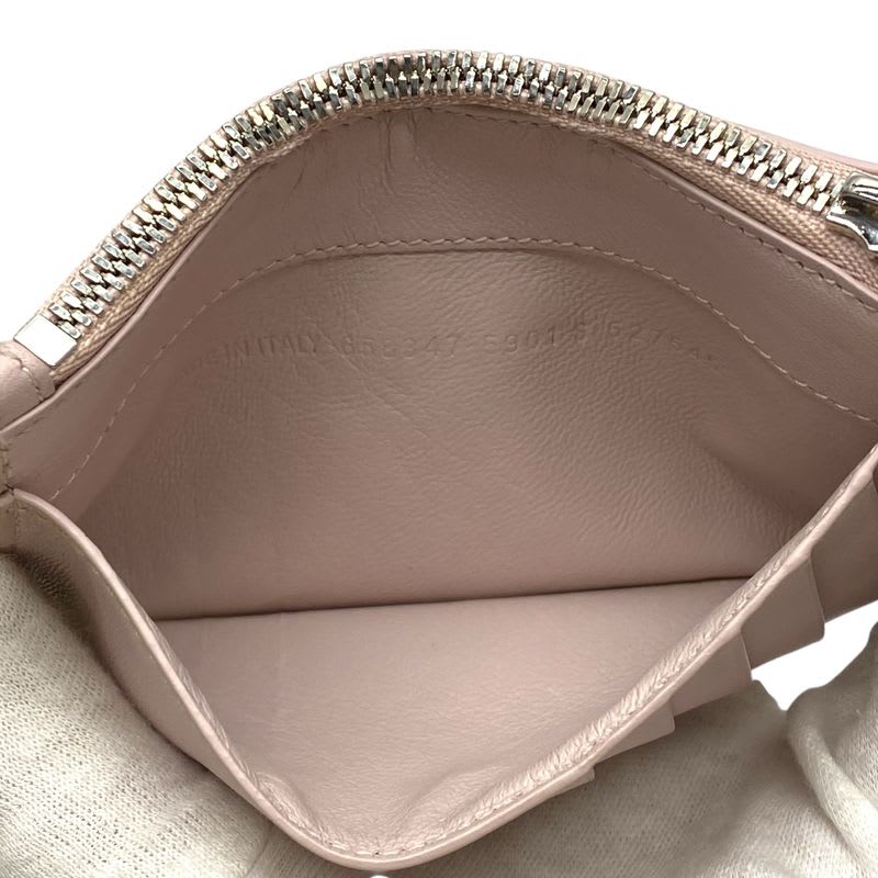 Balenciaga Coin Purse Case Card Logo Leather Pink 5901