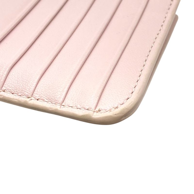Balenciaga Coin Purse Case Card Logo Leather Pink 5901