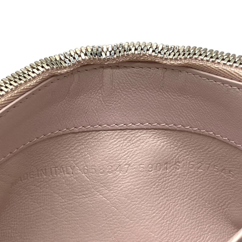 Balenciaga Coin Purse Case Card Logo Leather Pink 5901
