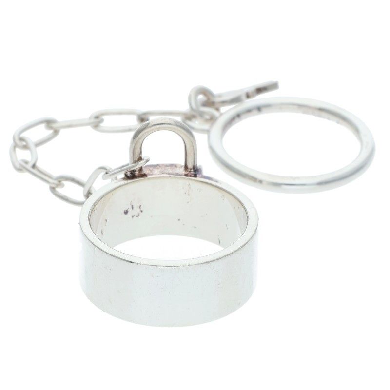 Hermes Alpha Kelly Double Silver Ring Ladies 53 No 10/13