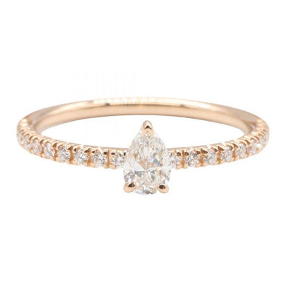 Cartier Ring Etincerdo Ring Pear-shaped Diamond 18K Pink Gold (pink Gold)