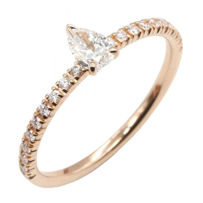 Cartier Ring Etincerdo Ring Pear-shaped Diamond 18K Pink Gold (pink Gold)