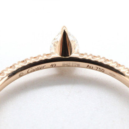 Cartier Ring Etincerdo Ring Pear-shaped Diamond 18K Pink Gold (pink Gold)