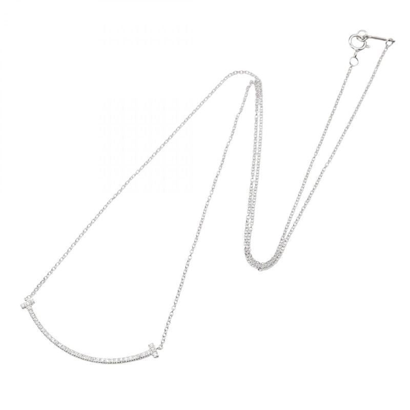 Tiffany & Co Tiffany＆co Necklace T Smile Small Diamond Necklace Neck Circumferen