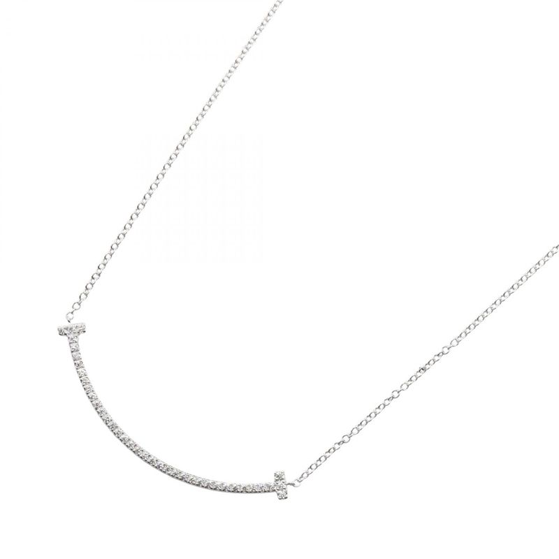 Tiffany & Co Tiffany＆co Necklace T Smile Small Diamond Necklace Neck Circumferen
