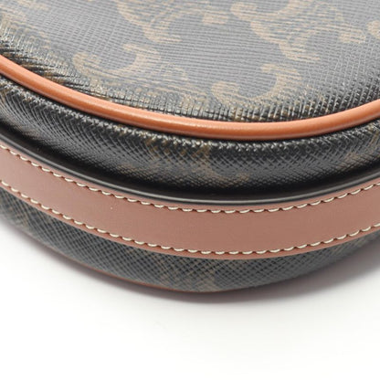 Celine Handbag AVA Mini Ava Triomphe 10i60 2DS1 Black PVC Coated Canvas Leather