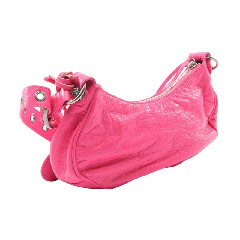 Balenciaga Shoulder Bag LE Cagole Fuchsia Pink Leather Le Cagole XS Ladies Used