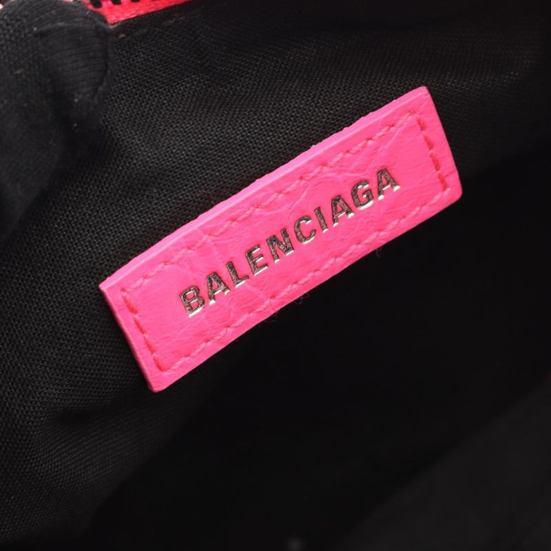Balenciaga Shoulder Bag LE Cagole Fuchsia Pink Leather Le Cagole XS Ladies Used