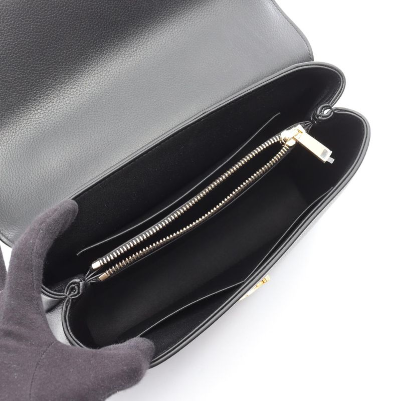 Celine Handbag Medium Nino 117523fxk38no Black Leather 2way Shoulder Bag Ladies