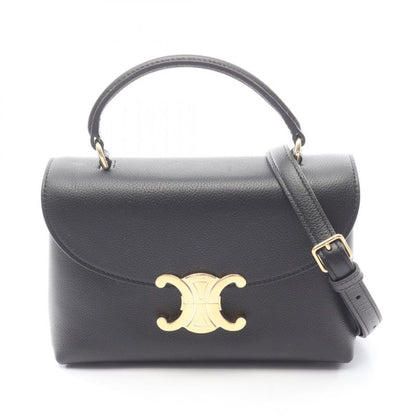 Celine Handbag Teen Nino 118113fxk38no Black Leather 2way Shoulder Bag Ladies