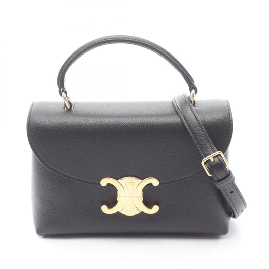 Celine Handbag Teen Nino 118113fxk38no Black Leather 2way Shoulder Bag Ladies