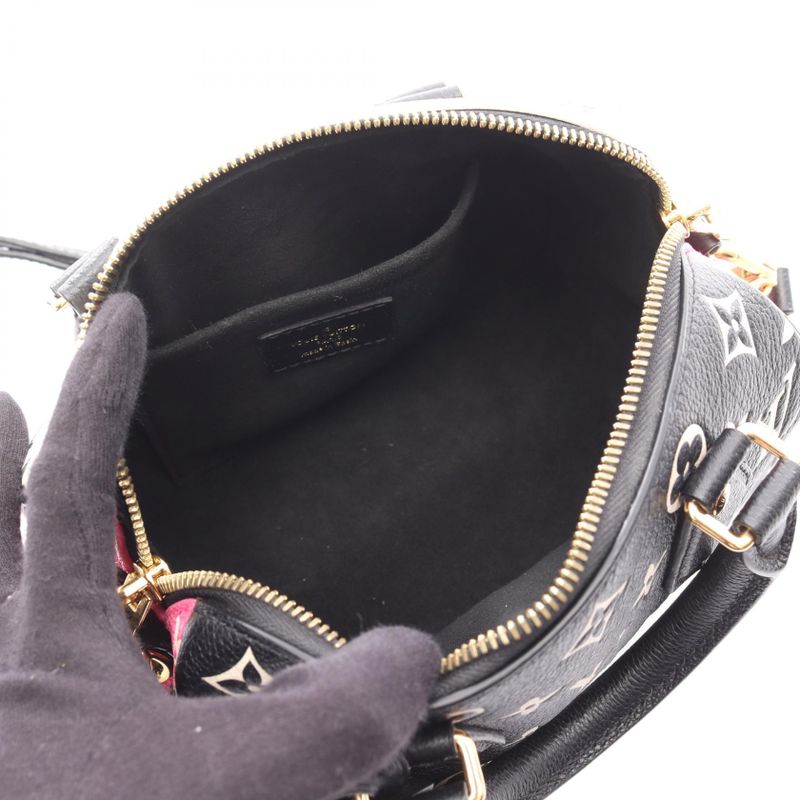 Louis Vuitton Handbag Speedy Bandouliere 20 Monogram Empreinte M46088 Noir