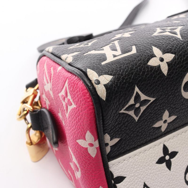 Louis Vuitton Handbag Speedy Bandouliere 20 Monogram Empreinte M46088 Noir